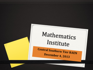 Math Institute (December 4, 2013)