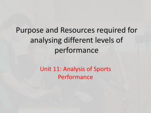 Purpose and Resources required for analysing