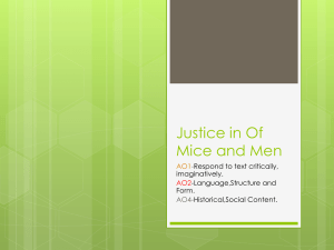 Justice in Of Mice and Men