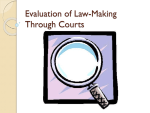 Evaluation of Law-Making Through Courts (8)
