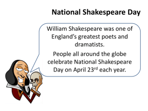 National Shakespeare Day Activity