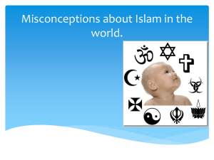 Misconceptions about Islam in the world