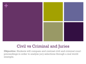 Civil vs Criminal and Juries
