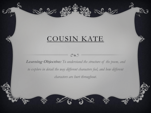 Students` `Cousin Kate` lesson – 23 November 2012