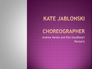 Kate Jablonski Choreographer