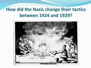 How did the Nazis change their tactics between 1924 and