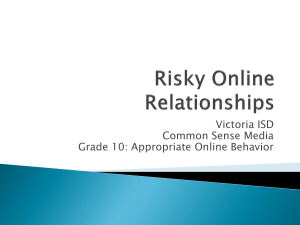 Risky Online Relationships