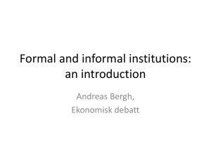 Informal institutions