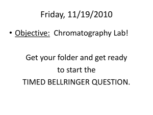 Paper Chromatography Lab Powerpoint