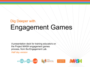 Dig Deeper with Engagement Games – Half day