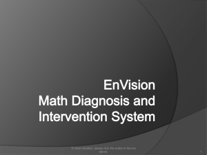 Math diagnosis and intervention system