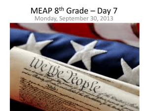 MEAP 8th Grade * Day 7 - Ms. Shauntee