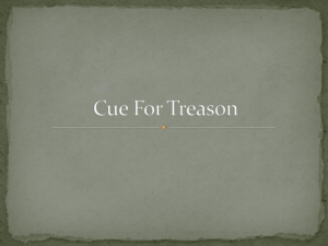 Cue for Treason show and questions