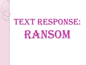 Text Response -Ransom - Year12VCE