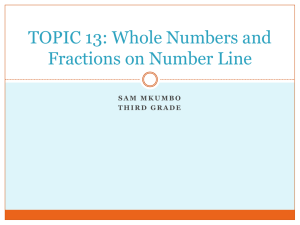 Whole Numbers and Fractions on Number Line