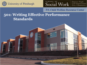 501: Writing Effective Performance Standards