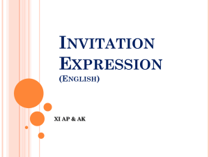 Invitation Expression