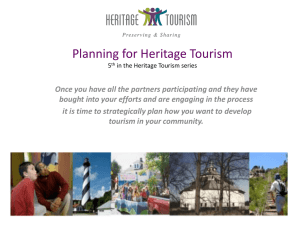 Planning for Heritage tourism