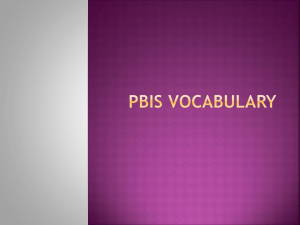 PBIS Vocabulary - BrookeBushongLearningPortfolio