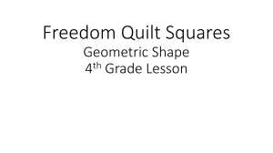 Freedom Quilt Squares Geometric Shape 4th Grade
