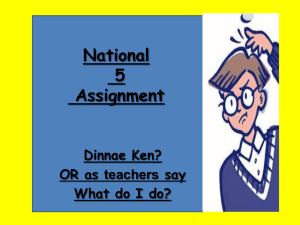 National 5 assignment tips