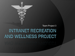 Intranet Recreation and Wellness Project
