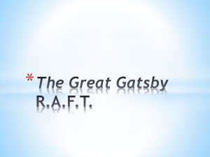 The Great Gatsby R.A.F.T.