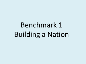 Benchmark 1 Building a Nation