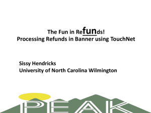 Processing Refunds - TouchNet - University of North Carolina