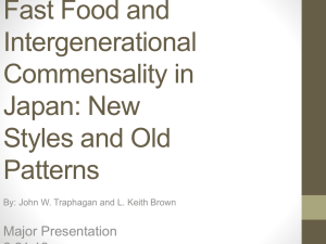 Fast Food and Intergenerational Commensality in Japan: New
