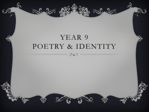 Year 9 Poetry & IdentiTY