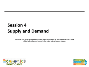 Supply and Demand - Federal Reserve Bank of Dallas
