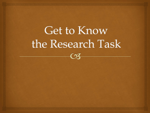 Introduction to the Research Task