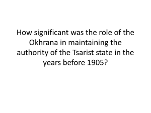 How significant was the role of the Okhrana in