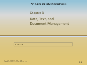 Data, Text, and Document Management