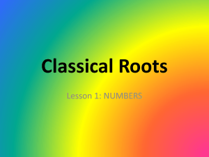 Classical Roots lesson 1