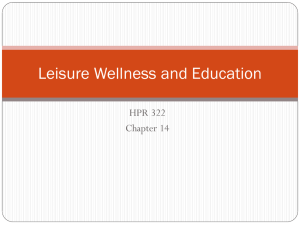 Leisure Wellness and Education