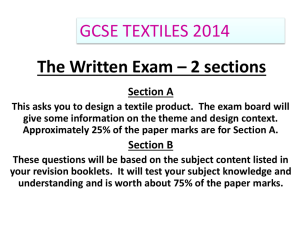 2014 GCSE Textiles Technology examination – Fairground