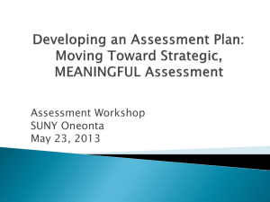 Strategic, Meaningful Assessment, 05/13