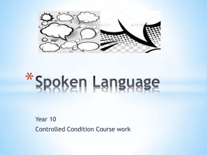Spoken Language GCSE
