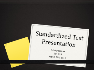 Standardized Test Presentation