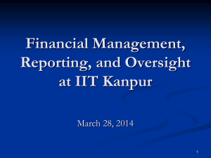 Financial Management at IITK - 28 Mar 2014