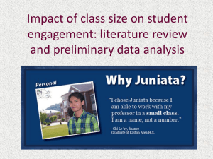 Impact of class size on student engagement