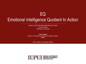 EQ Emotional Intelligence Quotient In Action - Academic Affairs