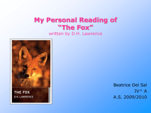 My Personal Reading of “The Fox” written by D.H. Lawrence