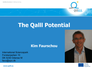 QALLL Potential, Kim Farschou, International Science