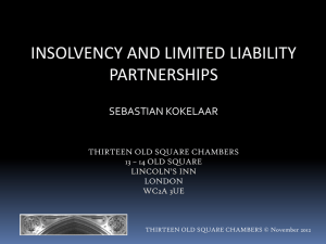 20130312_LLP_Insolvency - Thirteen Old Square Chambers