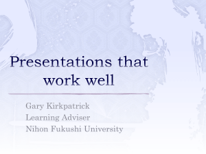 Presentations that work