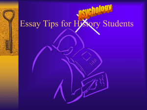 Essay Tips: I.B. History