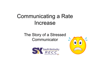 Communicating a Rate Increase